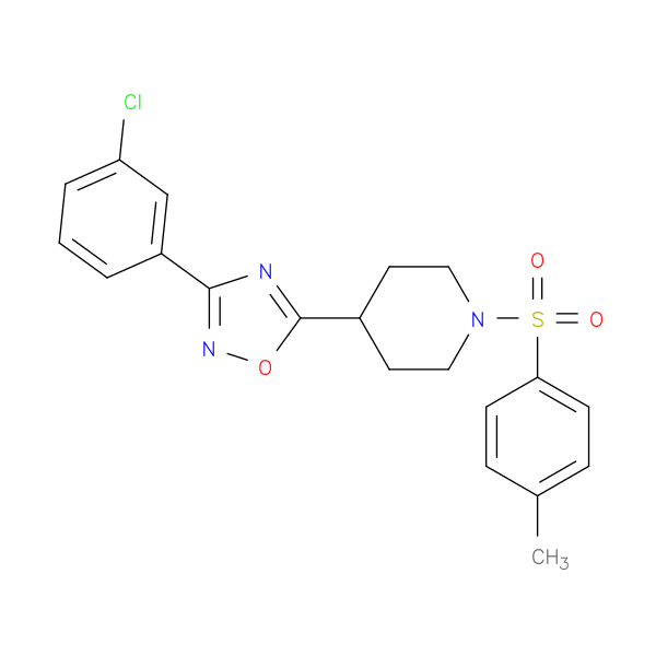 4-[3-(3-chlorophenyl)-1,2,4-oxadiazol-5-yl]-1-(4-methylbenzenesulfonyl)piperidine