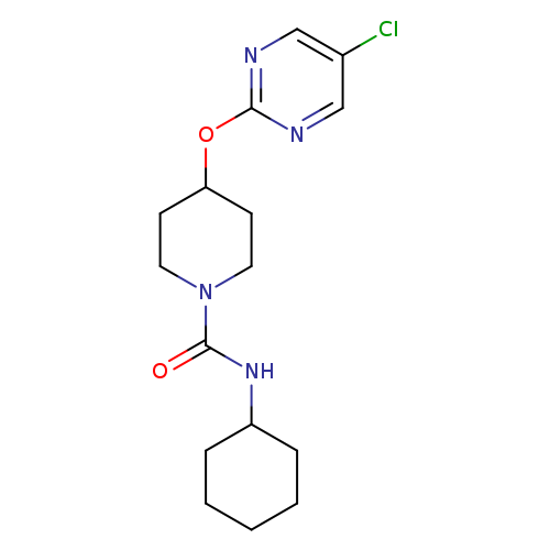 4-[(5-chloropyrimidin-2-yl)oxy]-N-cyclohexylpiperidine-1-carboxamide