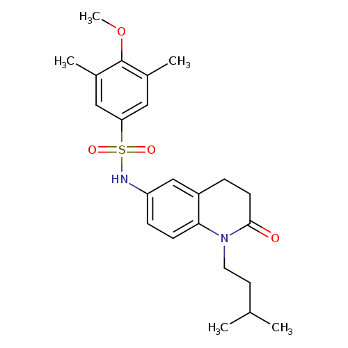 4-methoxy-3,5-dimethyl-N-[1-(3-methylbutyl)-2-oxo-1,2,3,4-tetrahydroquinolin-6-yl]benzene-1-sulfonamide