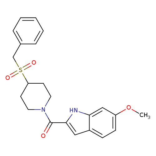 6-methoxy-2-(4-phenylmethanesulfonylpiperidine-1-carbonyl)-1H-indole