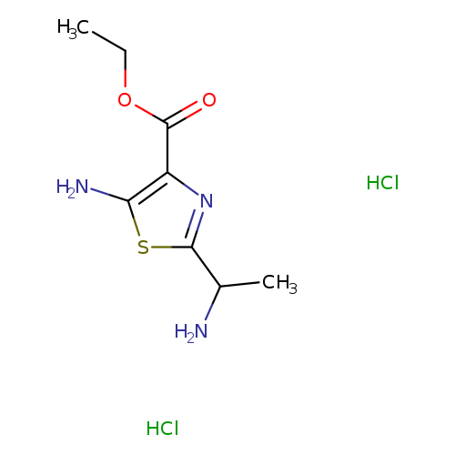 ethyl 5-amino-2-(1-aminoethyl)-1,3-thiazole-4-carboxylate dihydrochloride