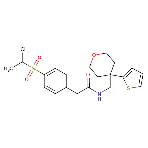 2-[4-(propane-2-sulfonyl)phenyl]-N-{[4-(thiophen-2-yl)oxan-4-yl]methyl}acetamide