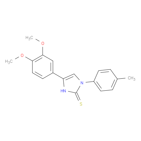 4-(3,4-dimethoxyphenyl)-1-(4-methylphenyl)-2,3-dihydro-1H-imidazole-2-thione