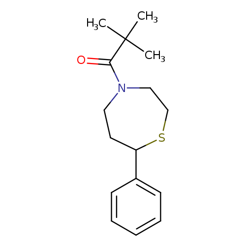 2,2-dimethyl-1-(7-phenyl-1,4-thiazepan-4-yl)propan-1-one