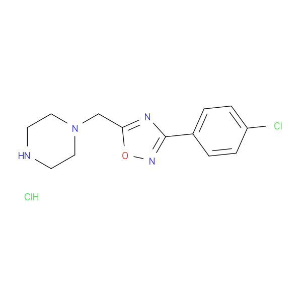 1-([3-(4-Chlorophenyl)-1,2,4-oxadiazol-5-yl]methyl)piperazine hydrochloride