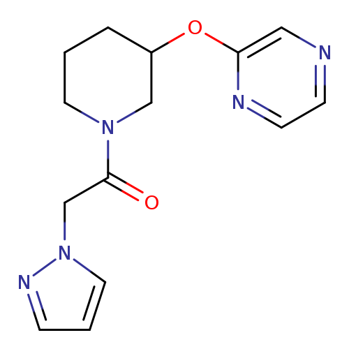 1-[3-(pyrazin-2-yloxy)piperidin-1-yl]-2-(1H-pyrazol-1-yl)ethan-1-one