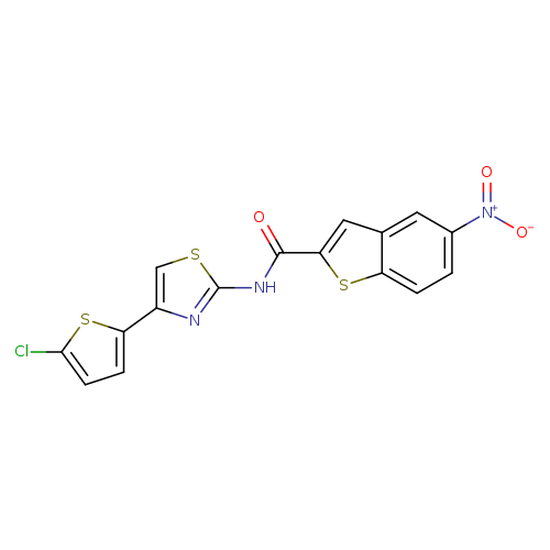 N-[4-(5-chlorothiophen-2-yl)-1,3-thiazol-2-yl]-5-nitro-1-benzothiophene-2-carboxamide