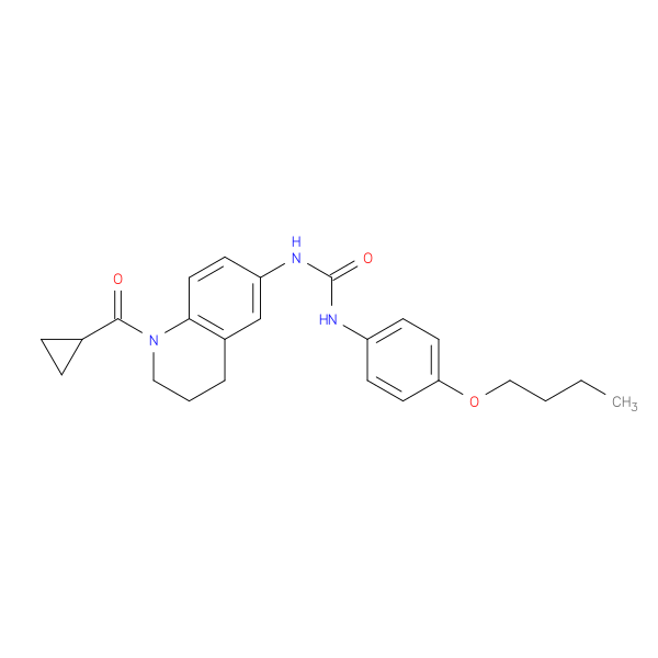 1-(4-butoxyphenyl)-3-(1-cyclopropanecarbonyl-1,2,3,4-tetrahydroquinolin-6-yl)urea