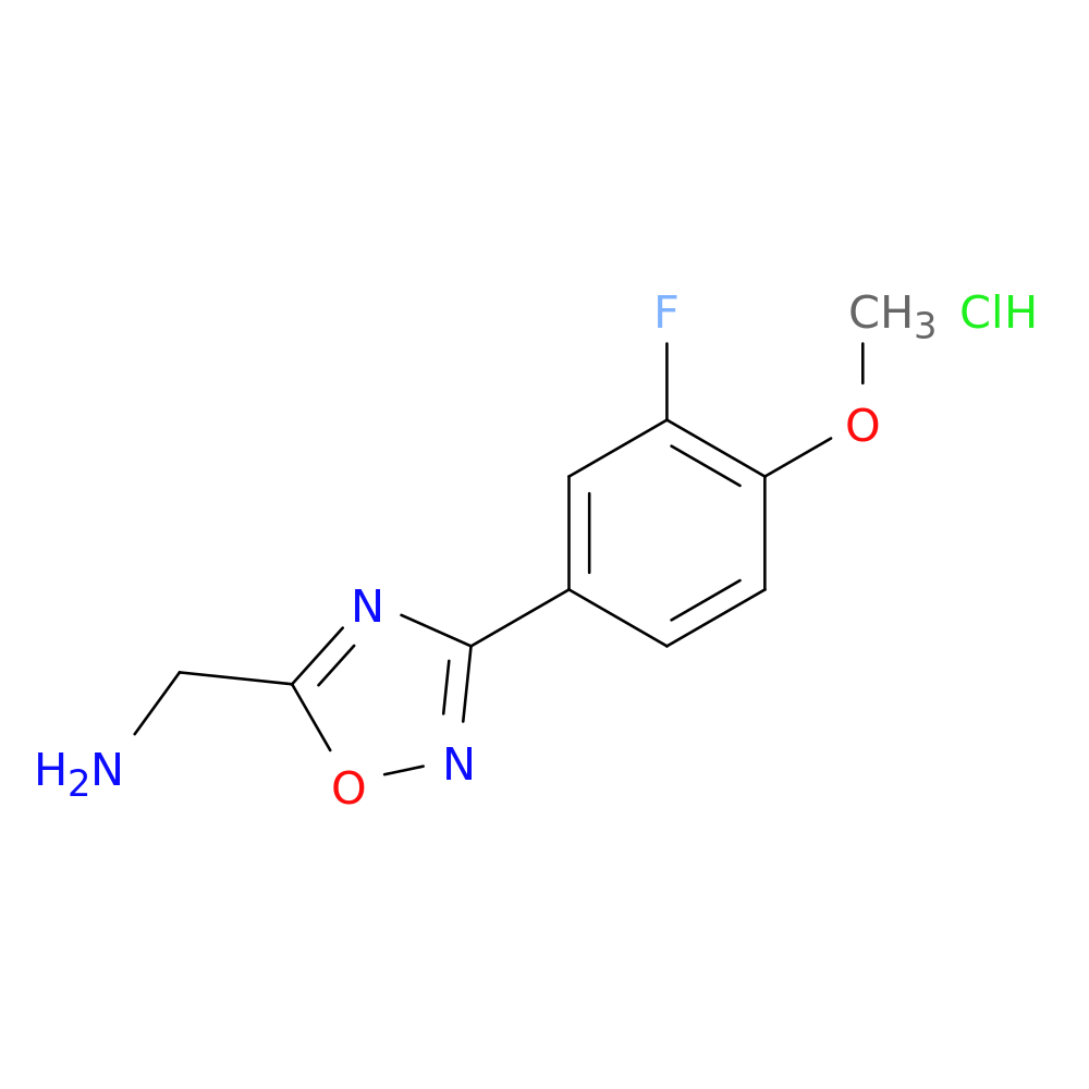 [3-(3-fluoro-4-methoxyphenyl)-1,2,4-oxadiazol-5-yl]methanamine hydrochloride