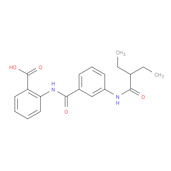 2-((3-[(2-Ethylbutanoyl)amino]benzoyl)amino)benzoic acid