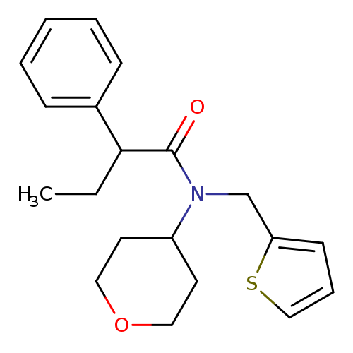 N-(oxan-4-yl)-2-phenyl-N-[(thiophen-2-yl)methyl]butanamide