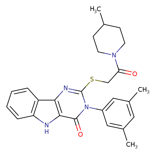 3-(3,5-dimethylphenyl)-2-{[2-(4-methylpiperidin-1-yl)-2-oxoethyl]sulfanyl}-3H,4H,5H-pyrimido[5,4-b]indol-4-one