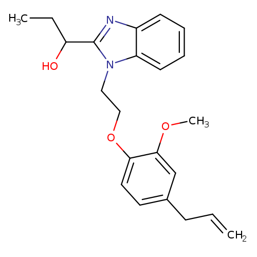 1-(1-{2-[2-methoxy-4-(prop-2-en-1-yl)phenoxy]ethyl}-1H-1,3-benzodiazol-2-yl)propan-1-ol