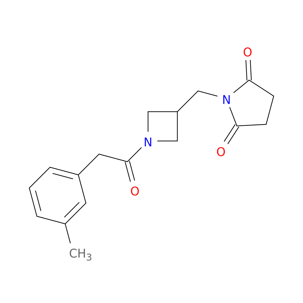 1-({1-[2-(3-methylphenyl)acetyl]azetidin-3-yl}methyl)pyrrolidine-2,5-dione