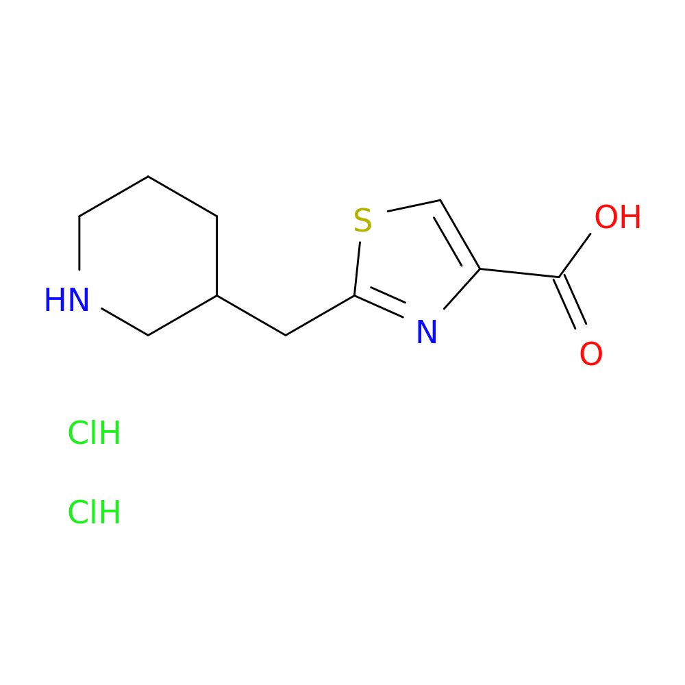 2-[(piperidin-3-yl)methyl]-1,3-thiazole-4-carboxylic acid dihydrochloride