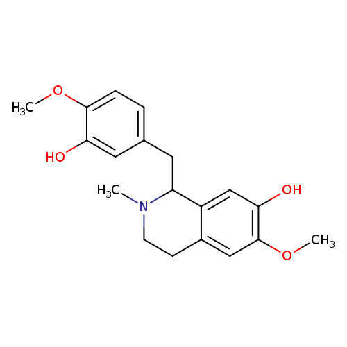 (S)-1,2,3,4-tetrahydro-1-[(3-hydroxy-4-methoxyphenyl)methyl]-6-methoxy-2-methylisoquinolin-7-ol