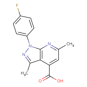 1-(4-fluorophenyl)-3,6-dimethyl-1H-pyrazolo[3,4-b]pyridine-4-carboxylic acid