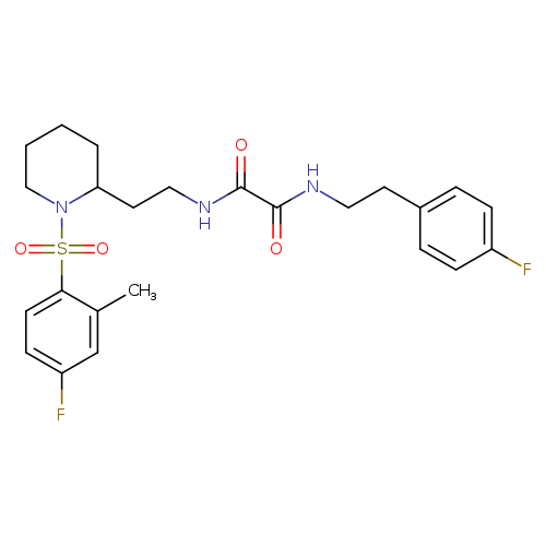 N-{2-[1-(4-fluoro-2-methylbenzenesulfonyl)piperidin-2-yl]ethyl}-N'-[2-(4-fluorophenyl)ethyl]ethanediamide