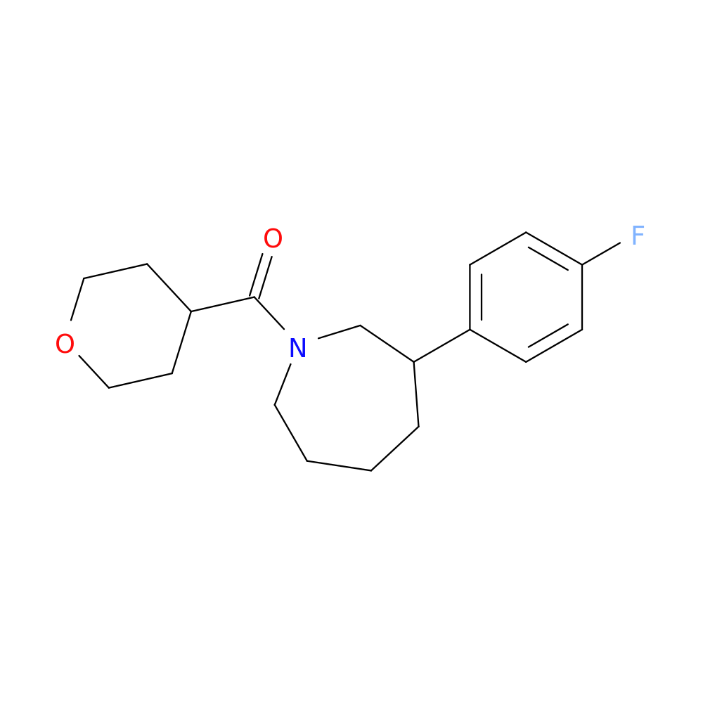 3-(4-fluorophenyl)-1-(oxane-4-carbonyl)azepane