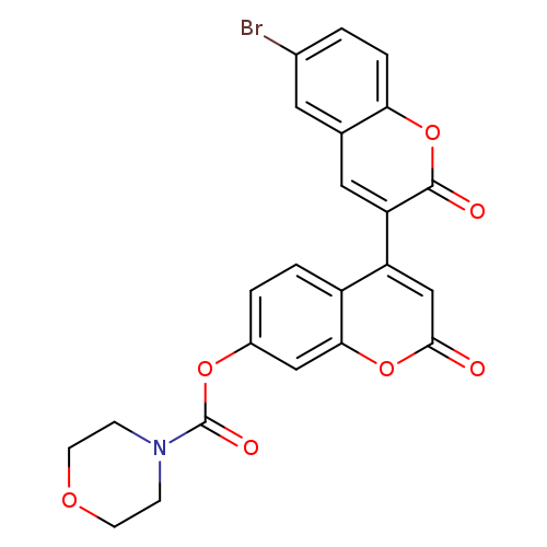 6-bromo-2,2'-dioxo-2H,2'H-[3,4'-bichromene]-7'-yl morpholine-4-carboxylate