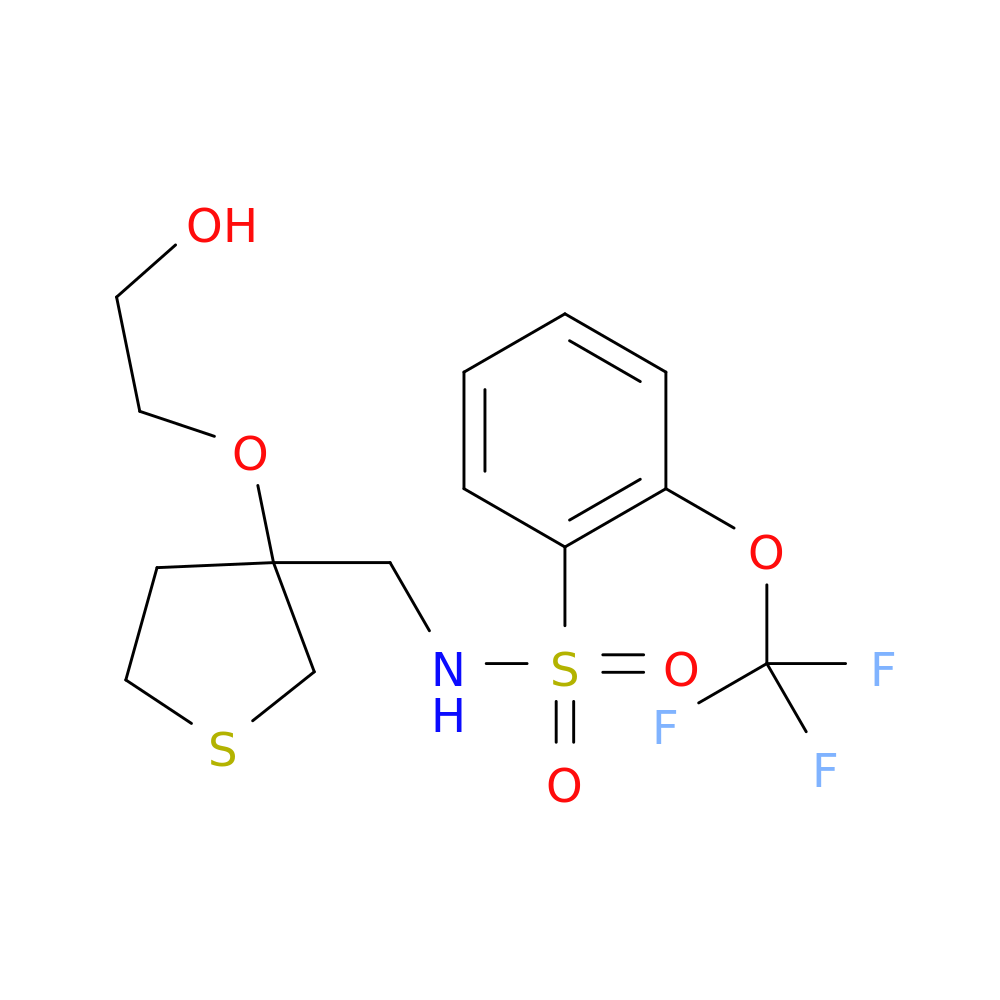 N-{[3-(2-hydroxyethoxy)thiolan-3-yl]methyl}-2-(trifluoromethoxy)benzene-1-sulfonamide