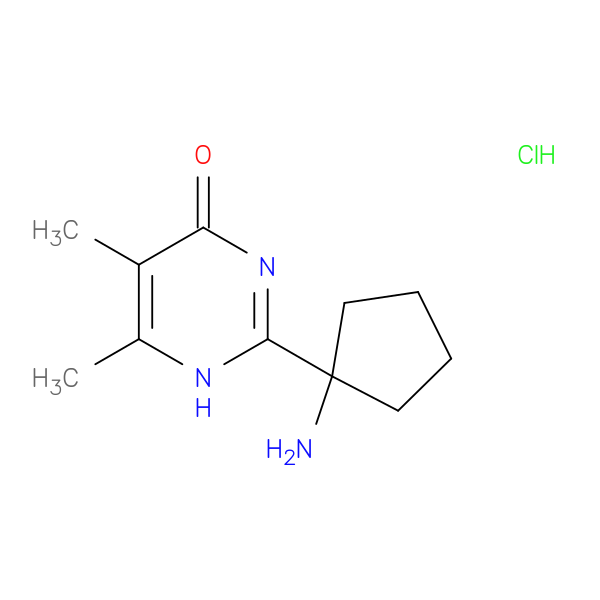 2-(1-aminocyclopentyl)-5,6-dimethyl-1,4-dihydropyrimidin-4-one hydrochloride