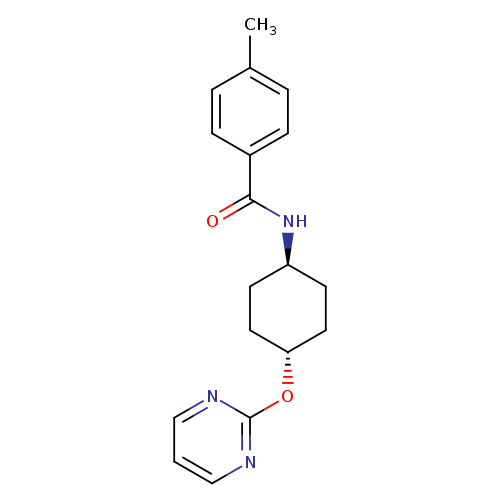 4-methyl-N-[(1r,4r)-4-(pyrimidin-2-yloxy)cyclohexyl]benzamide