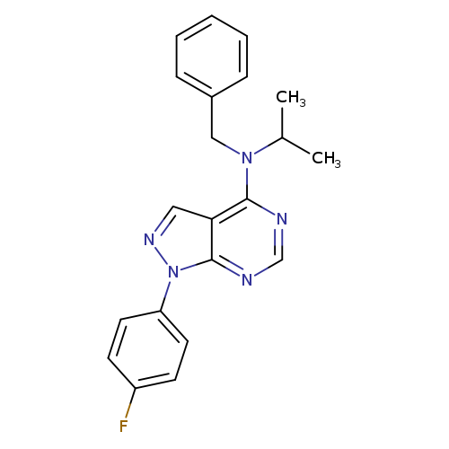 N-benzyl-1-(4-fluorophenyl)-N-(propan-2-yl)-1H-pyrazolo[3,4-d]pyrimidin-4-amine