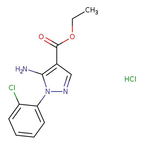 1H-Pyrazole-4-carboxylic acid, 5-amino-1-(2-chlorophenyl)-, ethyl ester, hydrochloride (1:1)