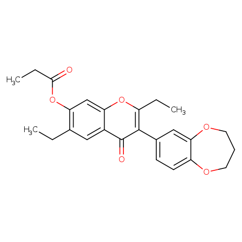 3-(3,4-dihydro-2H-1,5-benzodioxepin-7-yl)-2,6-diethyl-4-oxo-4H-chromen-7-yl propanoate
