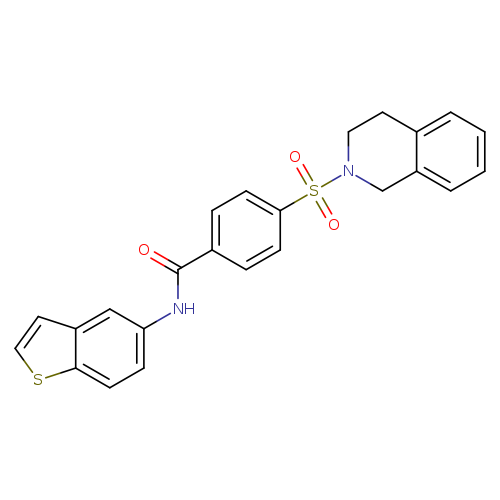 N-(1-benzothiophen-5-yl)-4-(1,2,3,4-tetrahydroisoquinoline-2-sulfonyl)benzamide