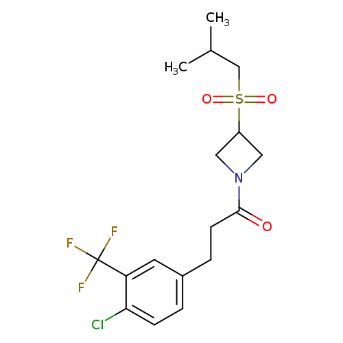 3-[4-chloro-3-(trifluoromethyl)phenyl]-1-[3-(2-methylpropanesulfonyl)azetidin-1-yl]propan-1-one