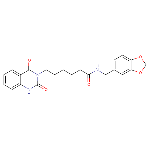N-[(2H-1,3-benzodioxol-5-yl)methyl]-6-(2,4-dioxo-1,2,3,4-tetrahydroquinazolin-3-yl)hexanamide