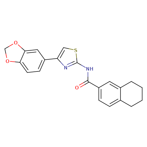 N-[4-(2H-1,3-benzodioxol-5-yl)-1,3-thiazol-2-yl]-5,6,7,8-tetrahydronaphthalene-2-carboxamide
