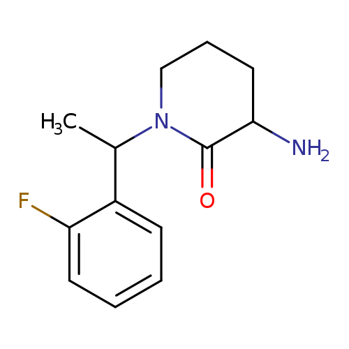 3-amino-1-[1-(2-fluorophenyl)ethyl]piperidin-2-one