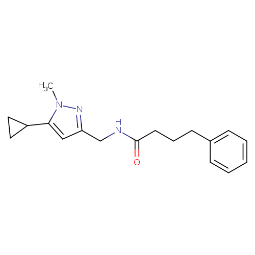 N-[(5-cyclopropyl-1-methyl-1H-pyrazol-3-yl)methyl]-4-phenylbutanamide