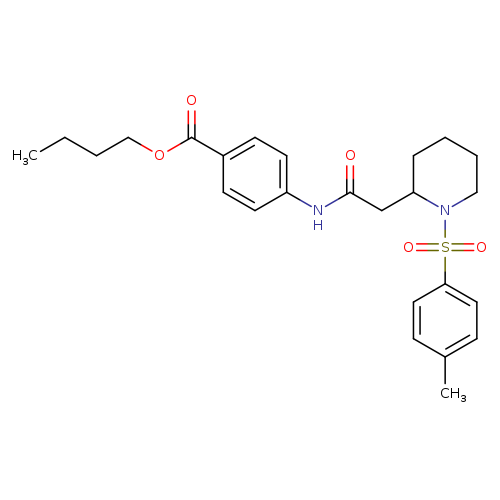 butyl 4-{2-[1-(4-methylbenzenesulfonyl)piperidin-2-yl]acetamido}benzoate