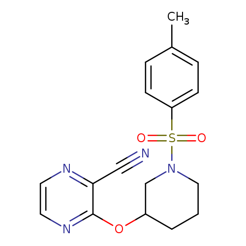 3-{[1-(4-methylbenzenesulfonyl)piperidin-3-yl]oxy}pyrazine-2-carbonitrile