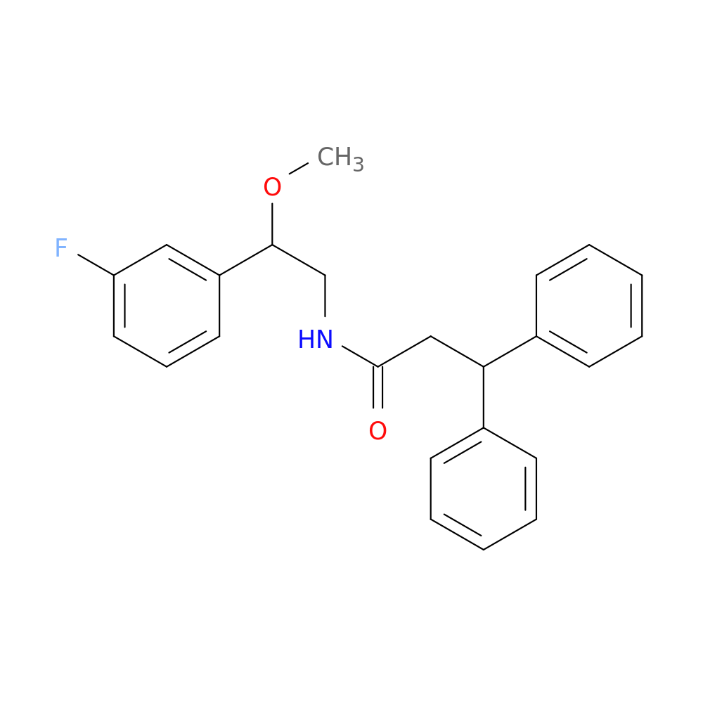 N-[2-(3-fluorophenyl)-2-methoxyethyl]-3,3-diphenylpropanamide