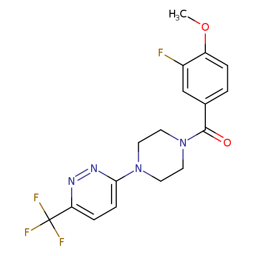 3-[4-(3-fluoro-4-methoxybenzoyl)piperazin-1-yl]-6-(trifluoromethyl)pyridazine
