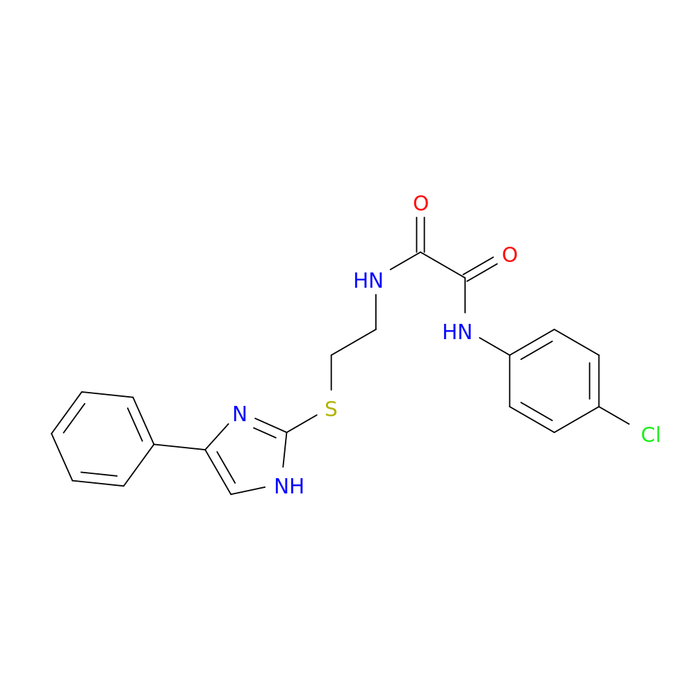 N'-(4-chlorophenyl)-N-{2-[(4-phenyl-1H-imidazol-2-yl)sulfanyl]ethyl}ethanediamide