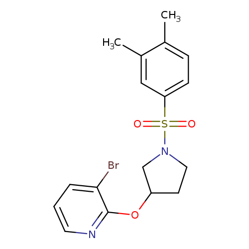 3-bromo-2-{[1-(3,4-dimethylbenzenesulfonyl)pyrrolidin-3-yl]oxy}pyridine