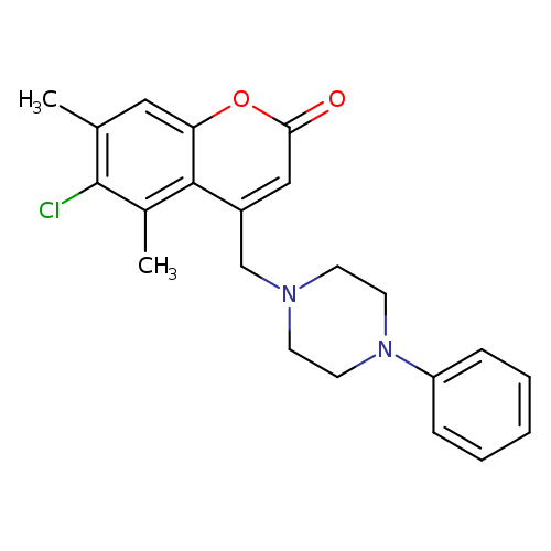 6-chloro-5,7-dimethyl-4-[(4-phenylpiperazin-1-yl)methyl]-2H-chromen-2-one