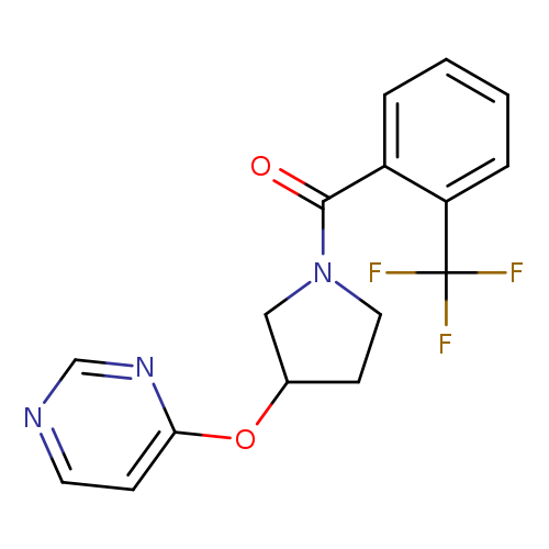 4-({1-[2-(trifluoromethyl)benzoyl]pyrrolidin-3-yl}oxy)pyrimidine