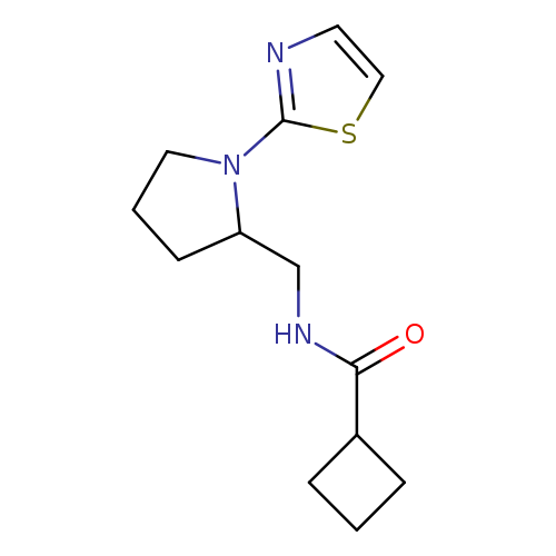 N-{[1-(1,3-thiazol-2-yl)pyrrolidin-2-yl]methyl}cyclobutanecarboxamide