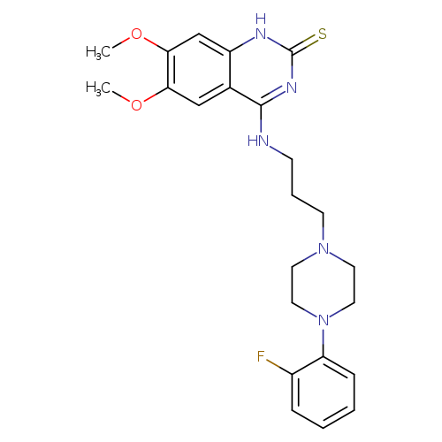 4-({3-[4-(2-fluorophenyl)piperazin-1-yl]propyl}amino)-6,7-dimethoxy-1,2-dihydroquinazoline-2-thione