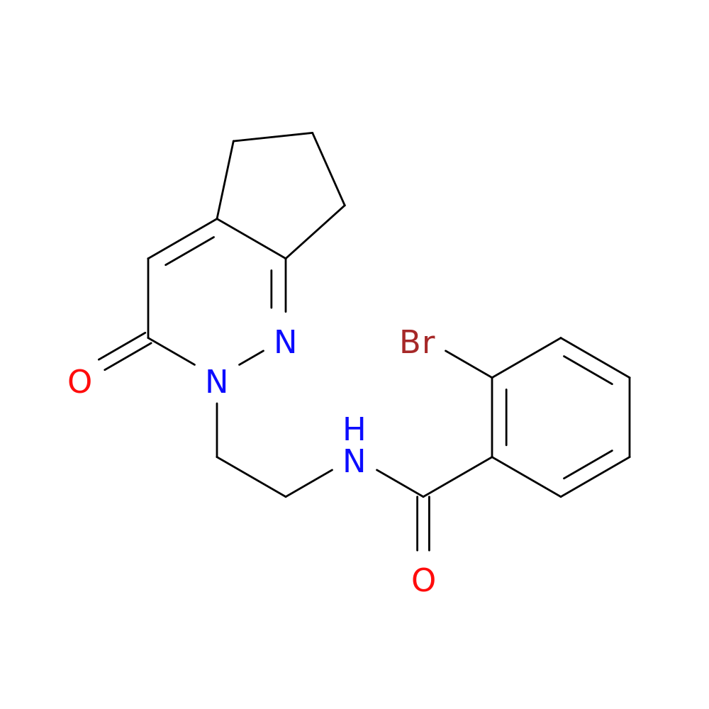 2-bromo-N-(2-{3-oxo-2H,3H,5H,6H,7H-cyclopenta[c]pyridazin-2-yl}ethyl)benzamide