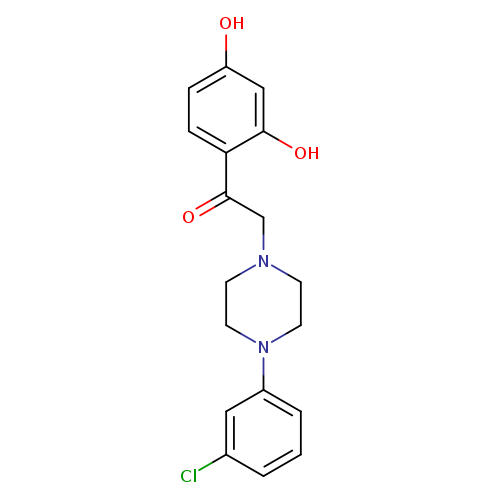 2-[4-(3-chlorophenyl)piperazin-1-yl]-1-(2,4-dihydroxyphenyl)ethan-1-one