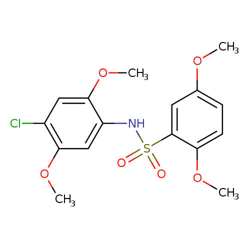 N-(4-chloro-2,5-dimethoxyphenyl)-2,5-dimethoxybenzene-1-sulfonamide