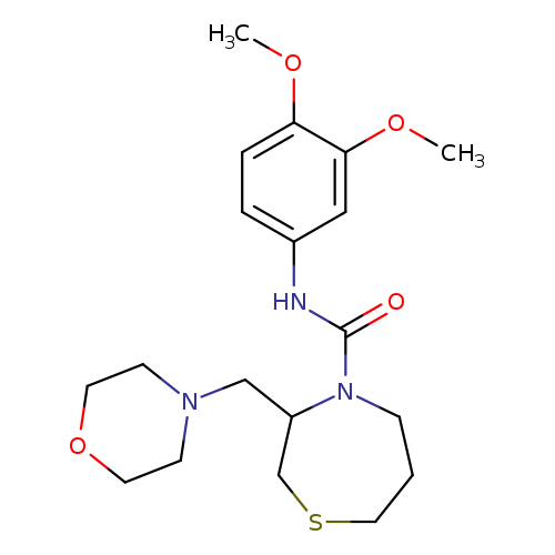 N-(3,4-dimethoxyphenyl)-3-[(morpholin-4-yl)methyl]-1,4-thiazepane-4-carboxamide